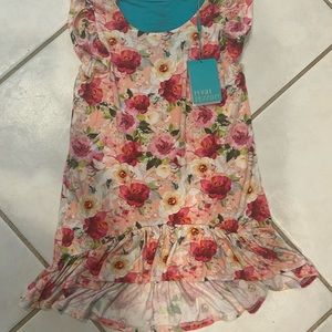 Posh Peanut Toddler Ruffled Cap Sleeve Hi-Low Dress